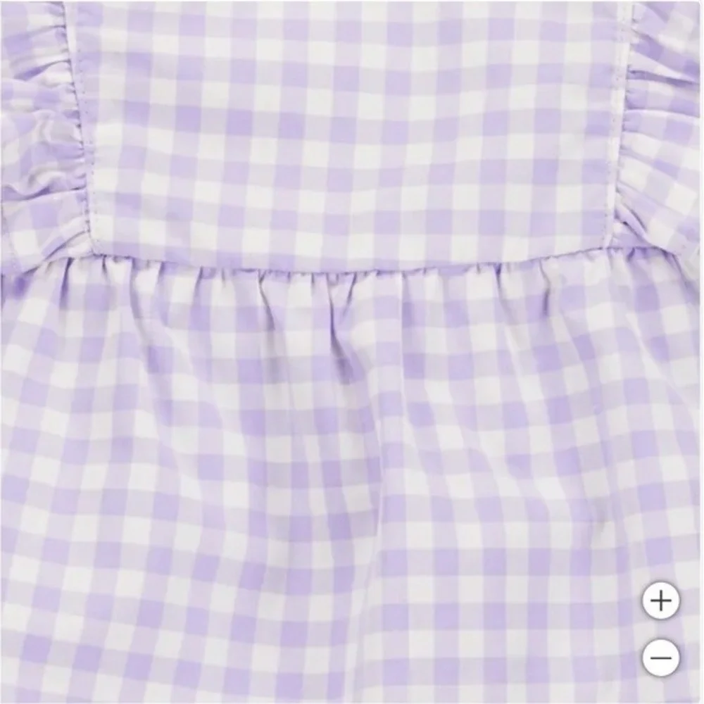 Carters 3pc Outfit Set Toddler Girls 2T Purple Gingham NWT Ruffle Floral Tee